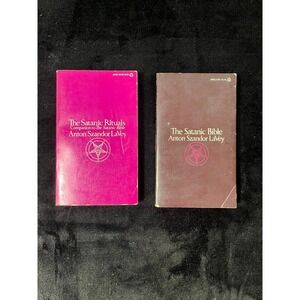 The Satanic Bible & Rituals Anton LaVey Vintage Avon Paperback Set 1972 Occult